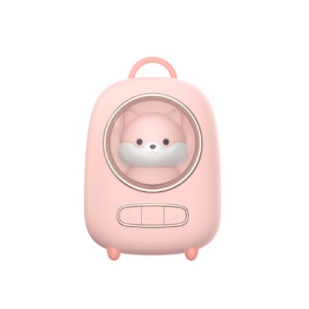 Bluetooth-högtalare, mini söt tecknad husdjursrymdkapselhögtalare (rosa)