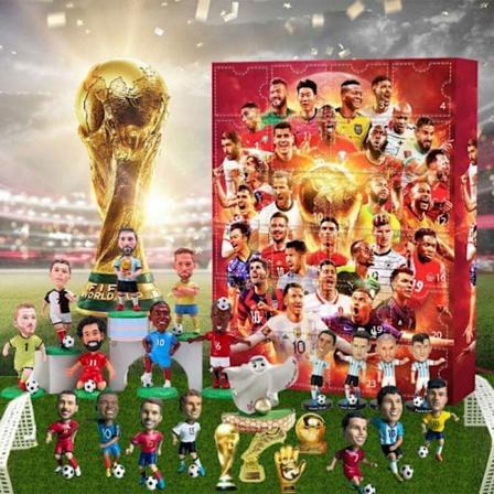 VM-kalender 2024 - 24-dörrars blindbox med Ronaldo, Messi, Mbappe och andra dockor