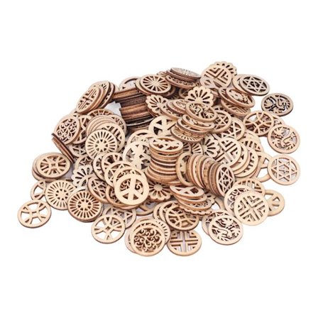 200 kpl Pyöreitä Puulevyjä 1,2 tuumaa Kiiltävä Kestävä Myrkytön Antiallerginen Hieno Laajalti Käytetty Puuympyrä DIY-merkkeihin