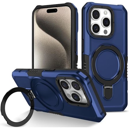 Mobilskal - Samsung Galaxy S25 Ultra - Stöttåligt - Inbyggt Ställ - Röd