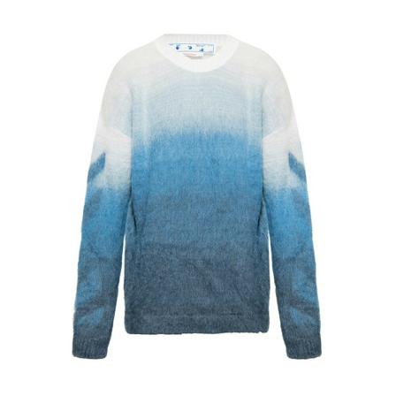 Off White Sweater with gradient effect Blå, Herre