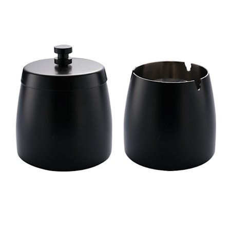 Askebeger i rustfritt stål med lokk, egnet for innendørs og utendørs bruk