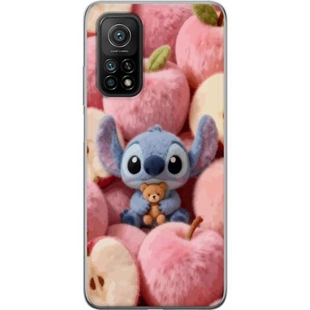 Kompatibelt Mobildeksel til Xiaomi Mi 10T 5G Stitch blant rosa fluffy epler med teddy og søt kawaii-estetikk