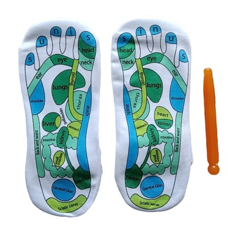 Akupunkter Poäng Strumpor Med Massage Stick Elastisk fot Smärtlindring Strumpor Födelsedag Julpresent