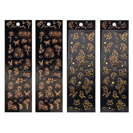 Et sæt blomsterklistermærker gennemsigtige bogstavsprogram vandtætte klistermærker skateboard bagage bærbar computer klipning