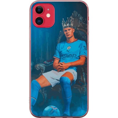 Kompatibel Mobilcover til Apple iPhone 11 Manchester City Erling Haaland angriber Norge fodbold fremad Premier League målscorer konge kunst