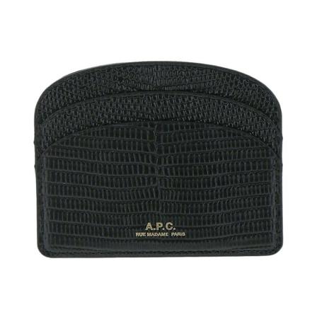 A.p.c., Demi Lune Card Case Czarny, Kobieta, Rozmiar: ONE Size