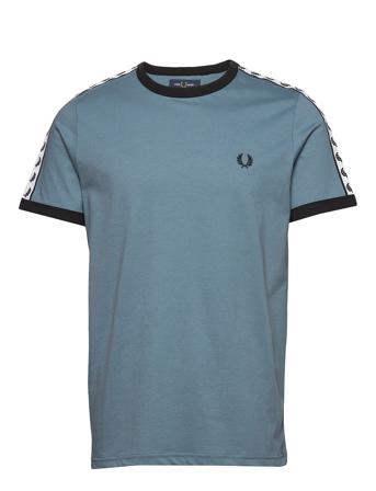 Taped Ringer T-Shirt T-shirts Short-sleeved Blå Fred Perry