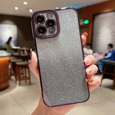 Erittäin läpinäkyvä glitter TPU -puhelinkotelo liukuvärillä iPhone 14 Pro Maxille