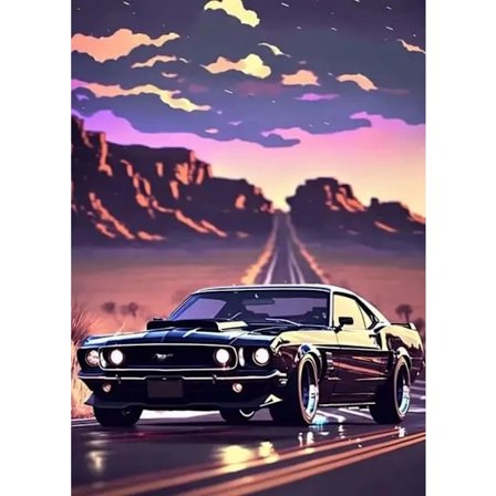 Diaomnd-maalaussarjat aikuisille DIY 5D pyöreä täyspora-auto timanttitaide aikuisten timanttimaalaus sopii erittäin hyvin kodin vapaa-aikaan ja 