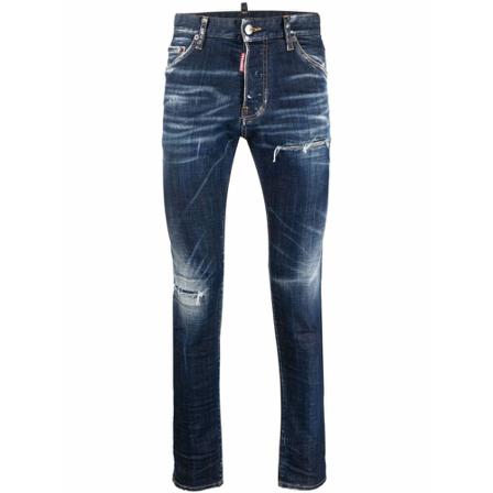Dsquared2 Dark Crinkle Daisy Cool Guy Jeans Blå, Herre
