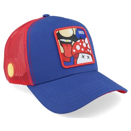 Capslab - Blue - trucker - Cap - Lucky Mushroom Red/Blue Trucker - Hatstore