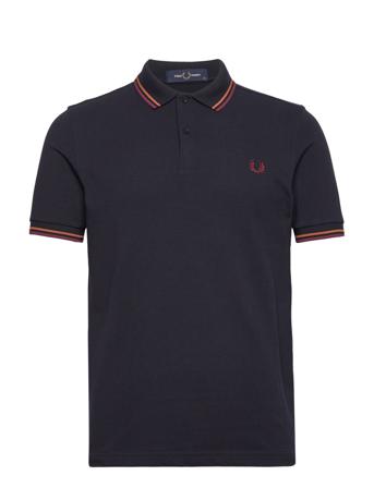 Twin Tipped Fp Shirt Polos Short-sleeved Navy Fred Perry