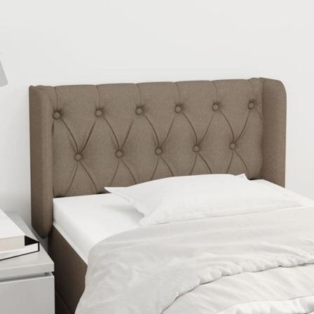 Vidaxl Huvudgavel Med Kanter Taupe 83x16x78/88 Cm Tyg Taupe