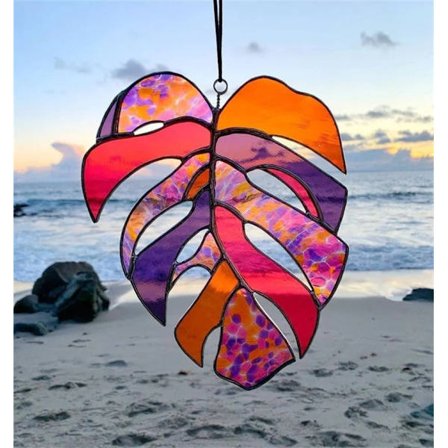 Handmålad akryl hängande prydnad Färgglad Sun Catcher hängsmycke för hemträdgård dekoration