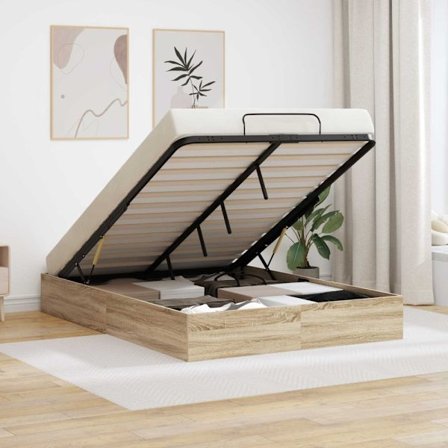 Ottoman Sängram Sonoma-ek 193 x 120 x 25 cm Spånskiva