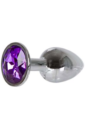 Metal Plug Silver/Purple Small Anaalitappi metallia