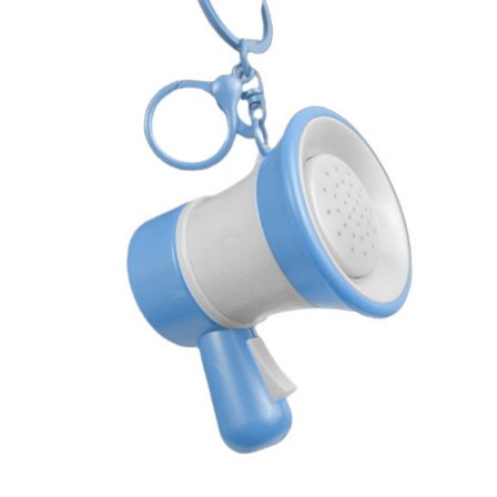 Nyckelringar i plast Väskhänge med Mini Röstförvrängare Högtalare för Skoj