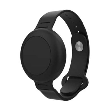 Ofkoz vedenpitävä ranneke Apple AirTag säädettävissä silikoni - Svart