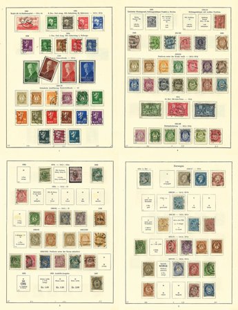 Norge til 1975 - Samling i 1 frimærkealbum