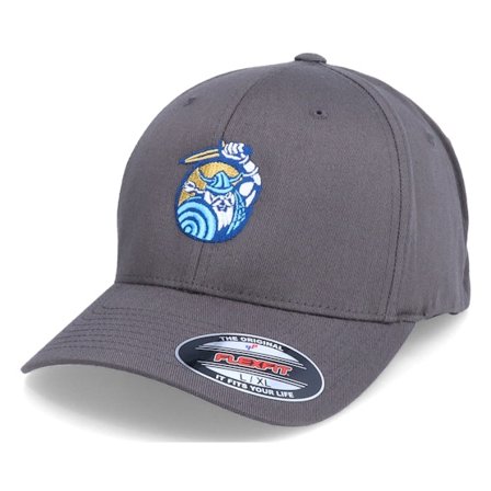 Vikings - Grey flexfit Czapka Z Daszkiem - Viking Swordsman Dark Grey Flexfit @ Hatstore