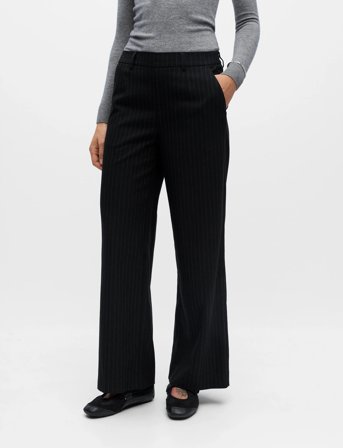 Object Objlisa Wide Pant Aop Noos - Black - 40