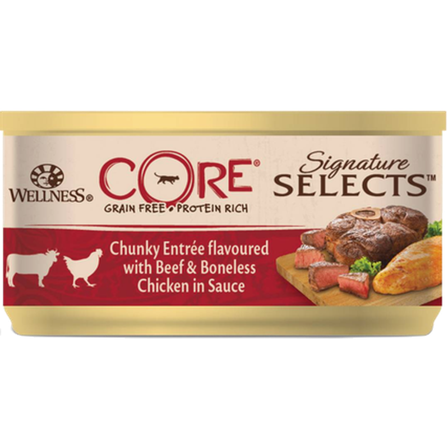 CORE Petfood - Cat S.Selects Chunky Beef & Chicken 79g - Katt - Kattefôr & kattemat - Våtfôr og våtmat - ZOO.no