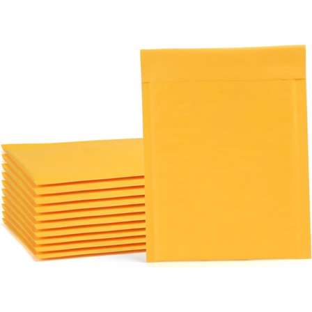 Vadderade kuvert, 10 paket stora bubbelposter A5 kuvertpåsar, 180 mm×270 mm gul, brun 180 mm x 270 mm