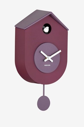 Karlsson - Veggklokke Grato Cuckoo - Lilla - Veggklokker & bordklokker - Fra Homeroom
