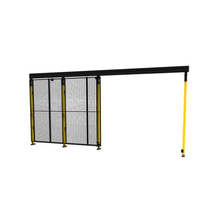 Schiebetür X-GUARD (inkl. Steher und Gitter), 2000 x 2200 mm