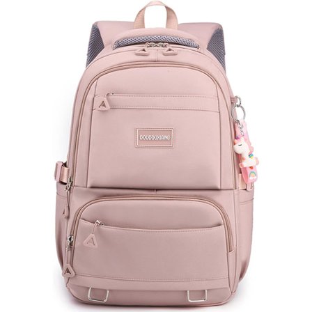Ryggsekk for jenter Skoleveske Søt veske College Middle High Elementary School Ryggsekk for tenåringsjenter (rosa)