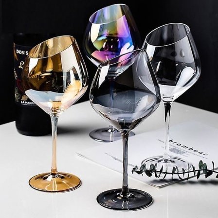 Kreativ Rødvin Champagneglas Blyfrit Glas Transparent Røg Grå Ravglas ATransparent nummer ATransparent nummer 440ML