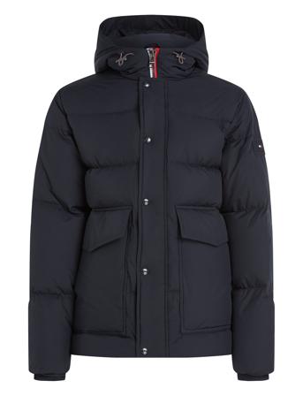 Rockie Down Hooded Jacket Fôret Jakke Marineblå Tommy Hilfiger*Betinget Tilbud