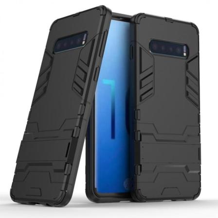 Samsung S10 Stöttåligt Skal Med Kickstand Thinarmor Svart