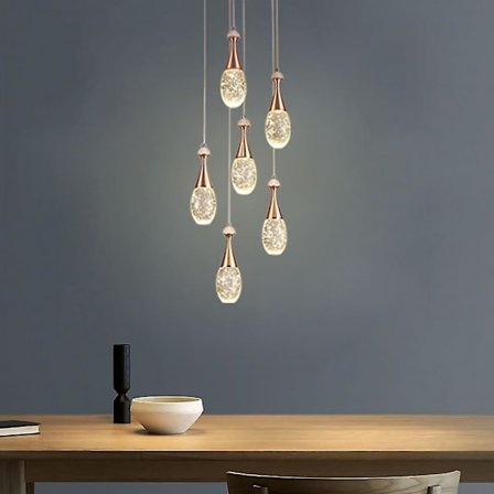 30cm Enkelt Design Lysekrone Metal Mini Elektroplettet