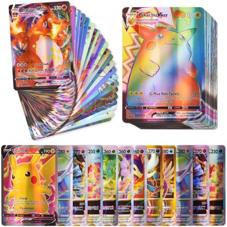 100 Extremely Rare Cards Including 58V and 42VMAX - No Duplicates - Gifts for Kids and Collectors