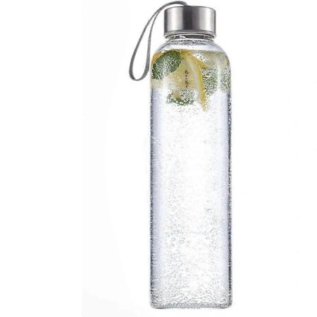 550ml Sportglas Vattenflaska med Rem BPA-fri Portabel Miljövänlig Vattenflaska Läcksäker Stilren Portabel Vattenflaska