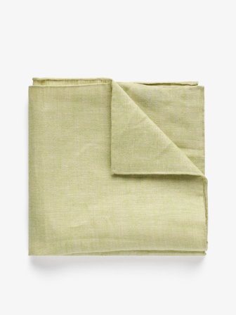 John Henric Men's Light Green Pocket Square Linen Size Onesize