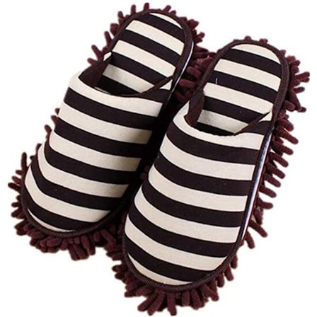 1 par multifunksjonelle striper rengjøringsslippers, avtakbar mo