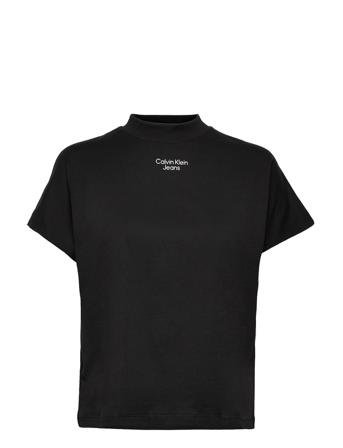 Stacked Logo Loose Tee Black Calvin Klein Jeans