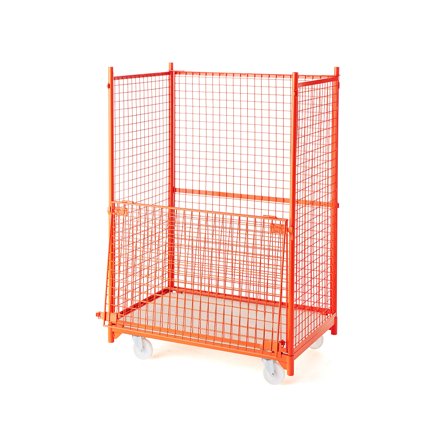 Mobiler Gittercontainer, Innenhöhe 1500 mm, Tragkraft 750 kg