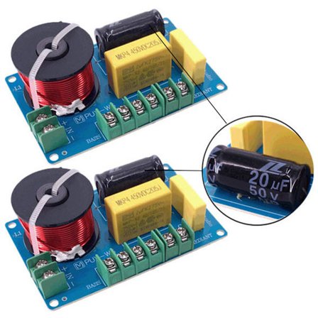 2 stykker høj medium bas 3-vejs frekvensdeler Svejsefri til gør-det-selv-højttalere