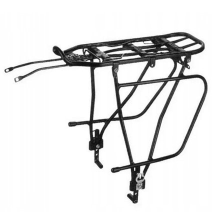 Cykel Bagagebærer i Aluminium - Kompatibel med 24/26/28 tommer Hjul - Optimal til Montering af Cykeltasker