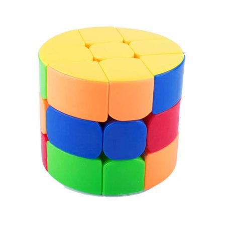 3x3 Sylinder Speed Magic Rubik Cube - Flerfarget Base Ultra-Glatt Twist Cube