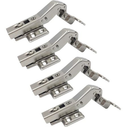 45 Graders Hjørneskabshængsler 35 mm med Dæmper til Fler-Sidede Døre Soft Close Hængsler til Hjørnefoldedøre Skabe Møbler Køkken Sæt med 4