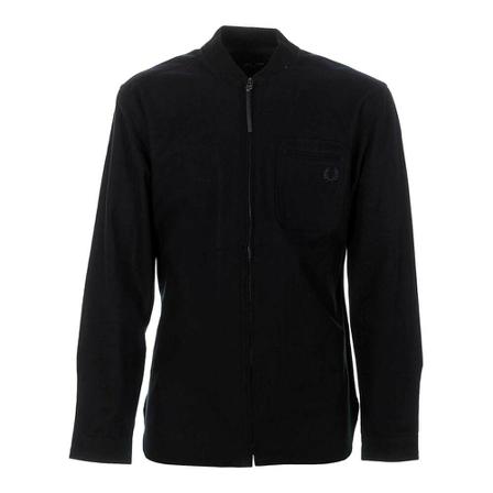 Fred Perry, Zip-Through Hoodie Czarny, Mężczyzna, Rozmiar: M