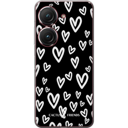 Kompatibelt Mobildeksel til Asus Asus Zenfone 9 Cactus and Friends - Handdrawn Love Chaos