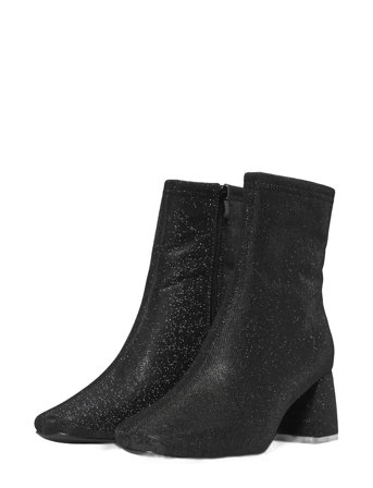 Onlbrielle-2 Glitter Sock Boot Black ONLY