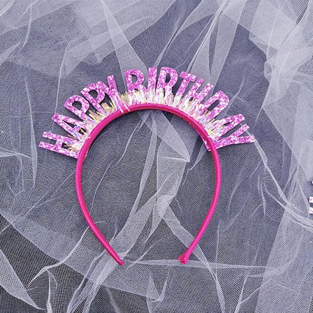 Glitter GRATTIS PÅ FÖDELSEDAGEN Paljett Pannband Födelsedagsdekoration Birt