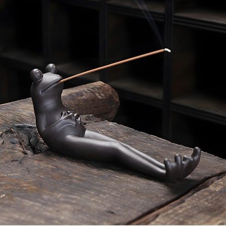 Frø Røgelsespindeholder Keramisk Lilla Sand Røgelsespindeholder Moderne Røgelsesbrænder Ornament